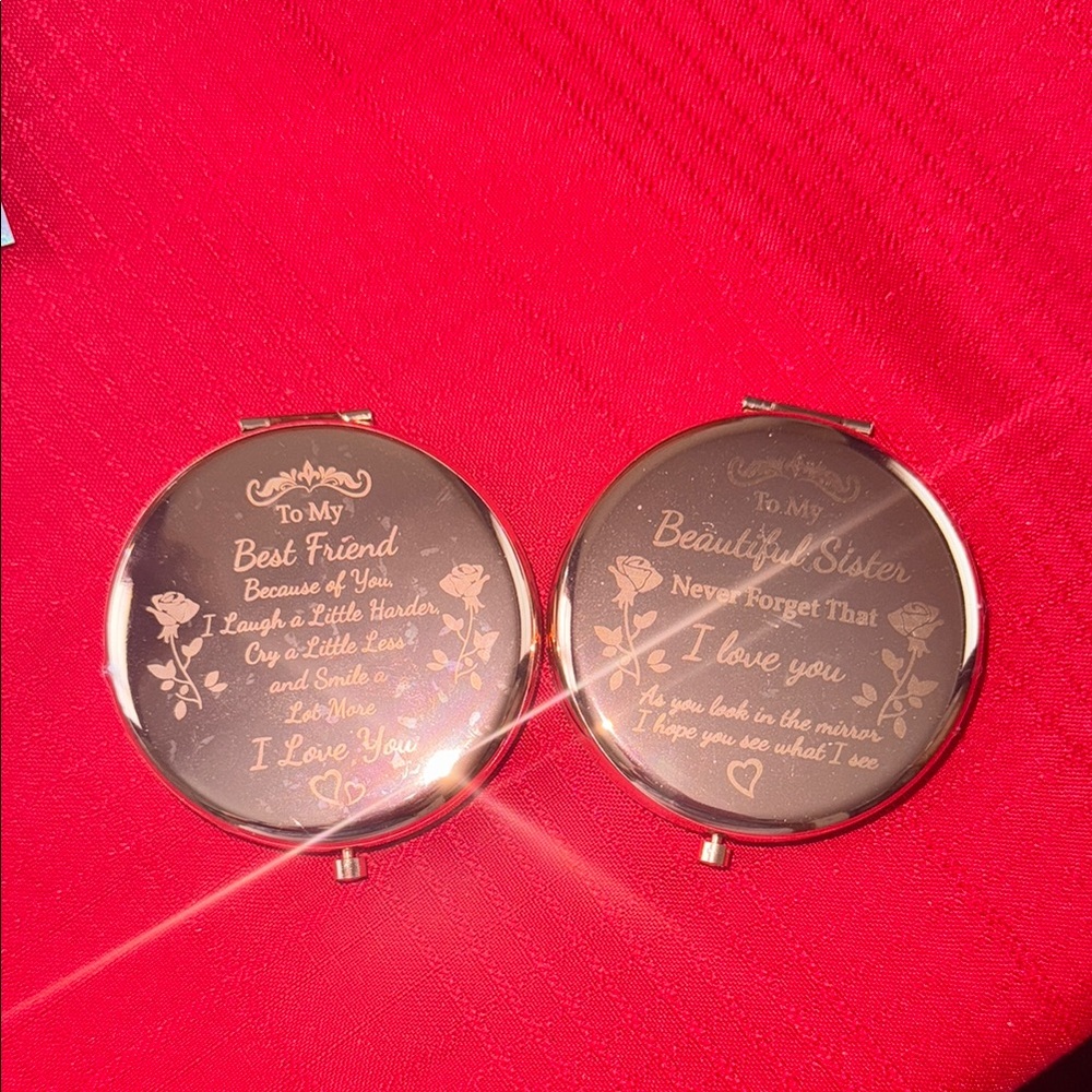 Engraved Compact Mirrors. Choose one sister or friend